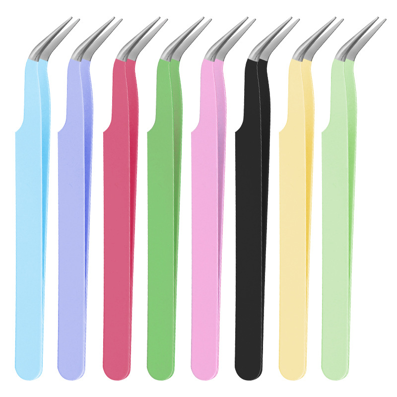 Пинцет для накладных ресниц DIY 1.0MM черный прямой ESD-15