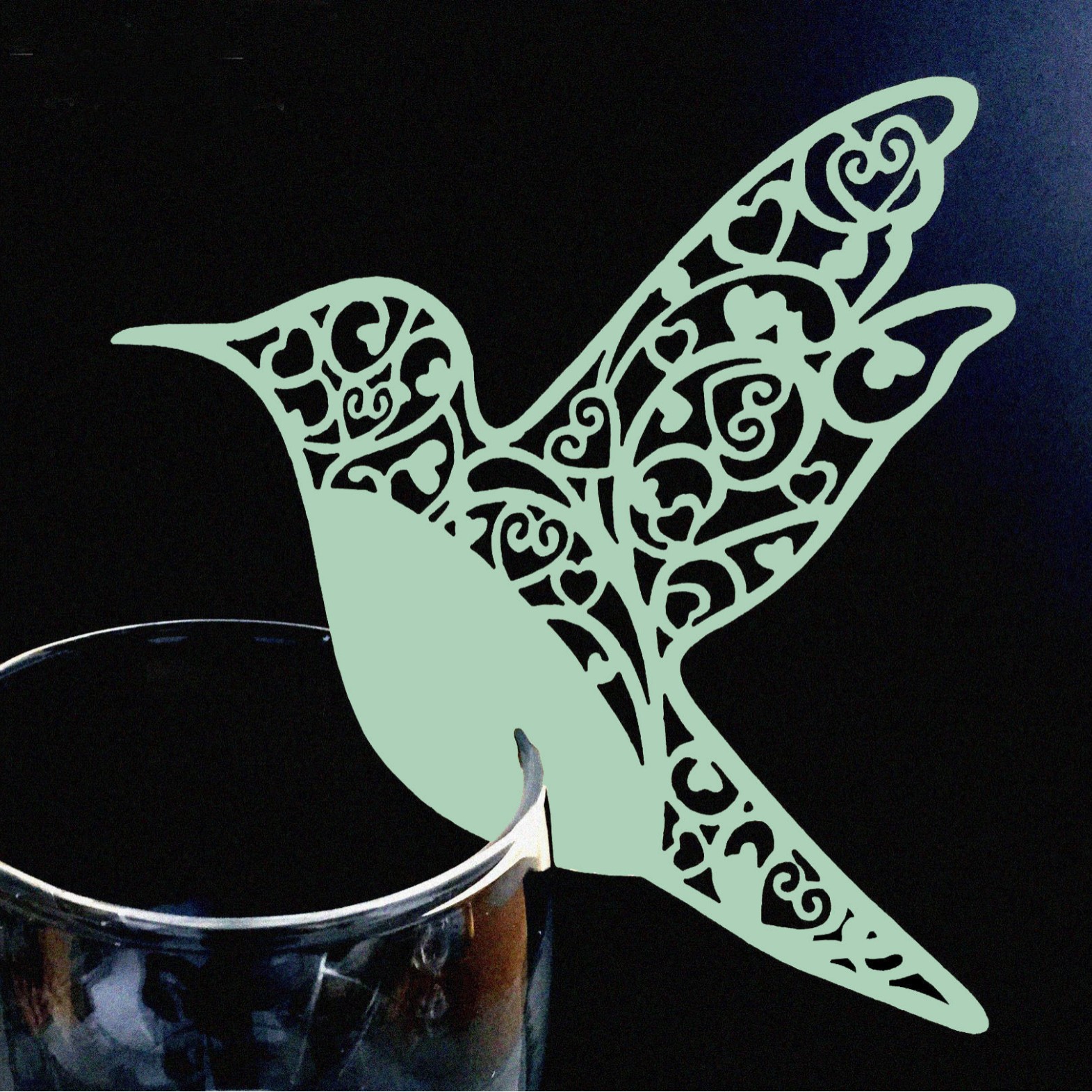 Selling Amazon Wedding White Bird Seat Card Hollow Paper Cup Card Wine Cup Decorative Wishing Card Spot Wholesale