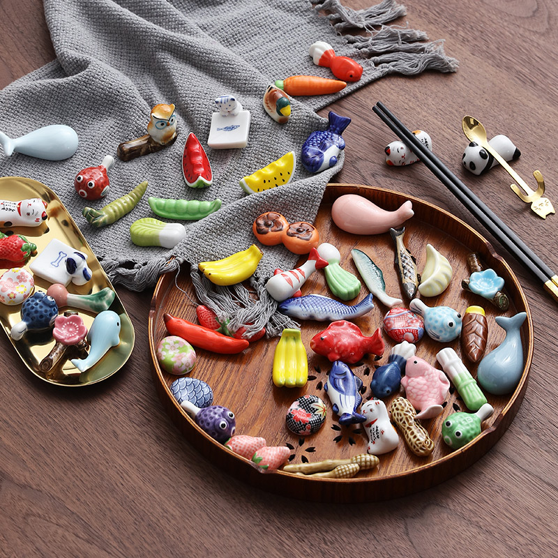 Настольный подарок, маленькие украшения, керамический подставка для палочек, подушка для палочек, держатель для ручек, производитель столовых приборов