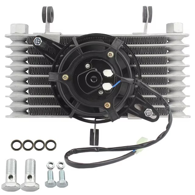 Aluminum oil cooler fan cooling radiator 125-250CC universal suitable for off-road vehicle ATV