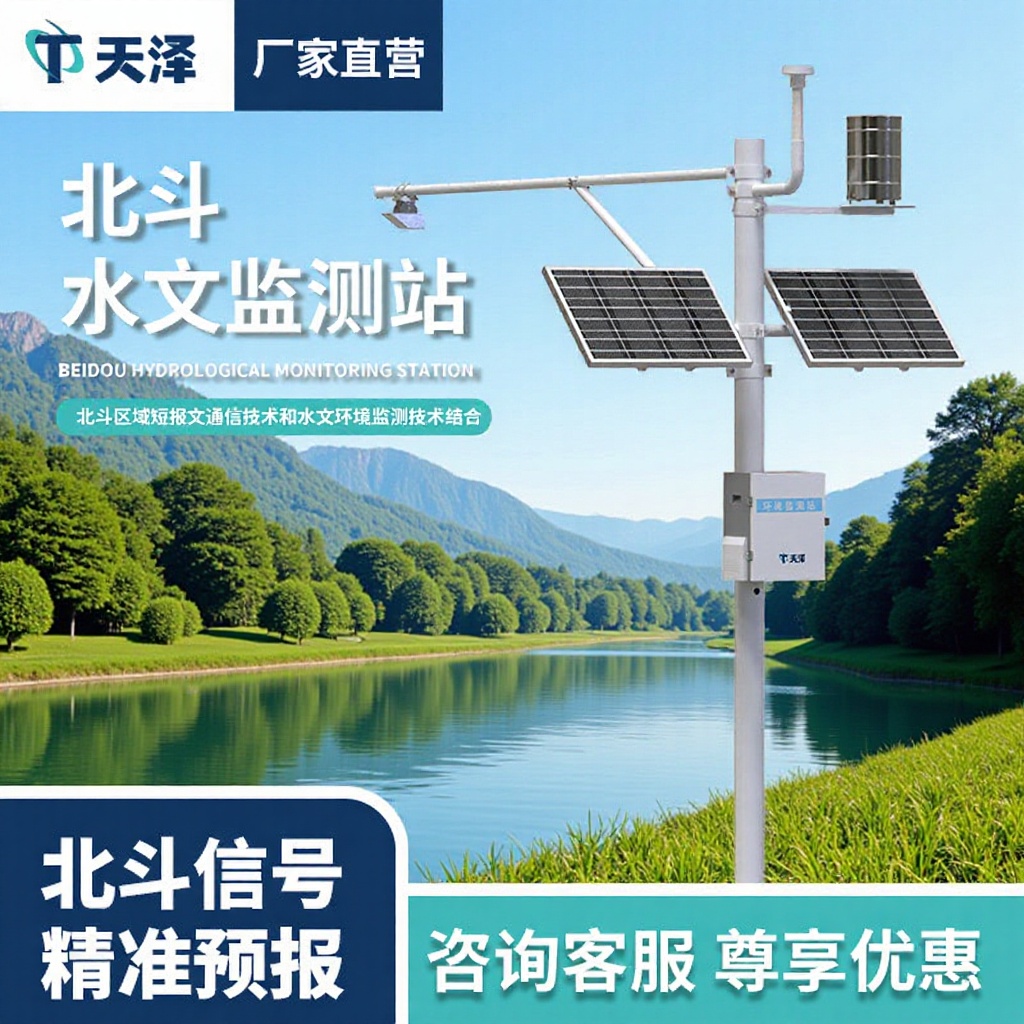 Станция гидроэкологического мониторинга Beidou, монитор уровня воды и осадков, система раннего предупреждения для речных водохранилищ, мониторинг воды и осадков