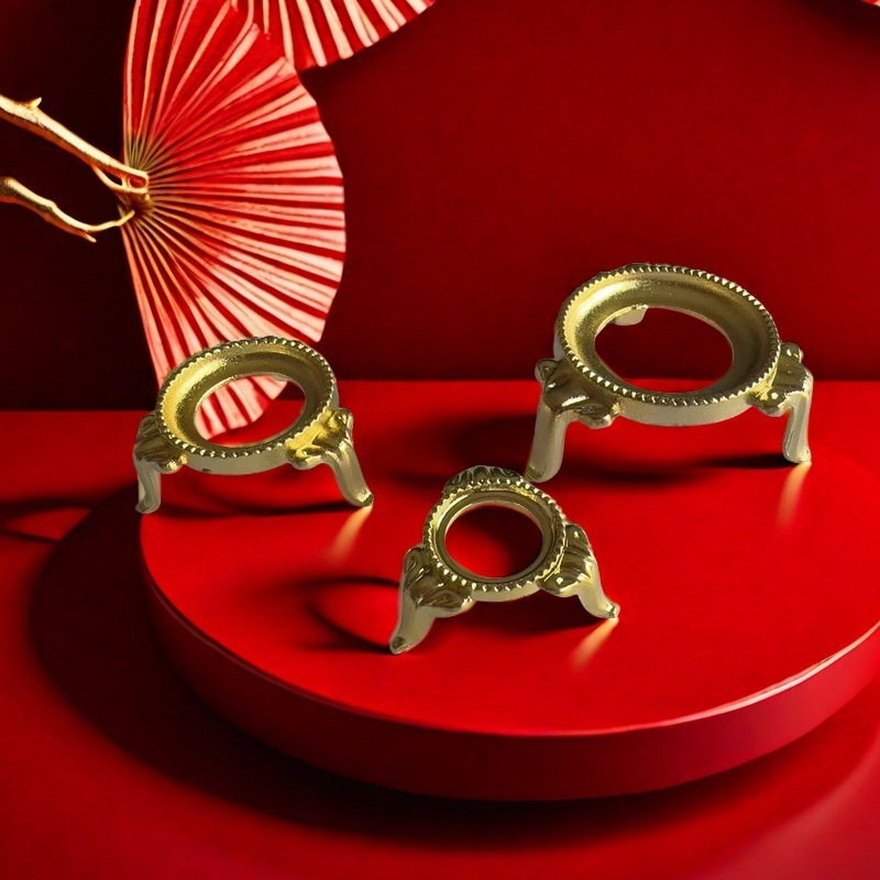 Yuli Manufacturer Small Metal Display Stand Crystal Ball Base Feng Shui Ball Base Glass Ball Holder Crystal Mineral Stand