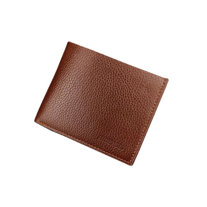 Short wallet with zipper men's wallet Horizontal Men's wallet wholesale ultra-thin student two-fold simple PU leather
