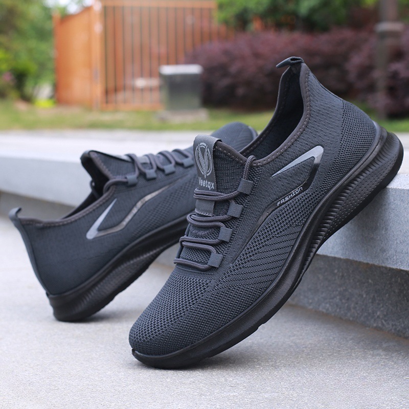 Foreign Trade Feiwei Men's Shoes Spring and Summer Mesh Shoes Cross-Border Shoes Wholesale Men's Casual Shoes Polyurethane Breathable Mesh Sports