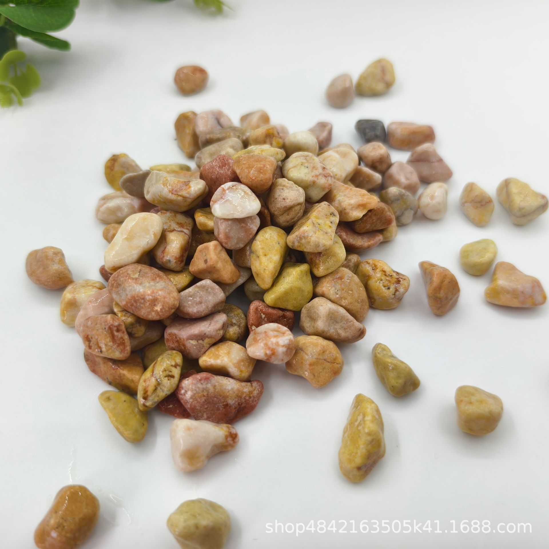 Washed Stone Pavement Floor Adhesive Stone for Gardening, Water-Polished Stone for Aquarium Landscaping, Colorful Agate Pebbles