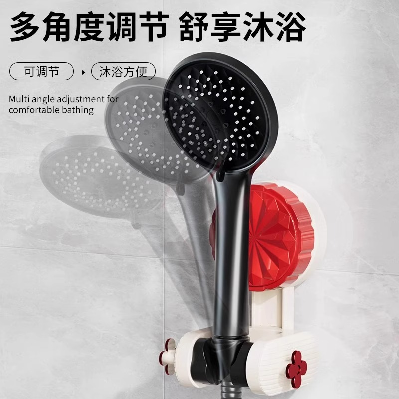 Hole-free strong vacuum suction cup movable toilet nozzle fixing seat adjustable shower head bracket