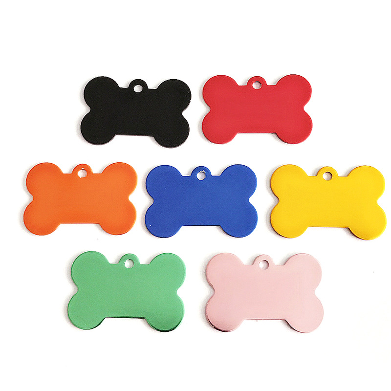 Прямая заводская поставка, алюминиевая бирка для домашних животных, простая гравировка, украшения для ошейников