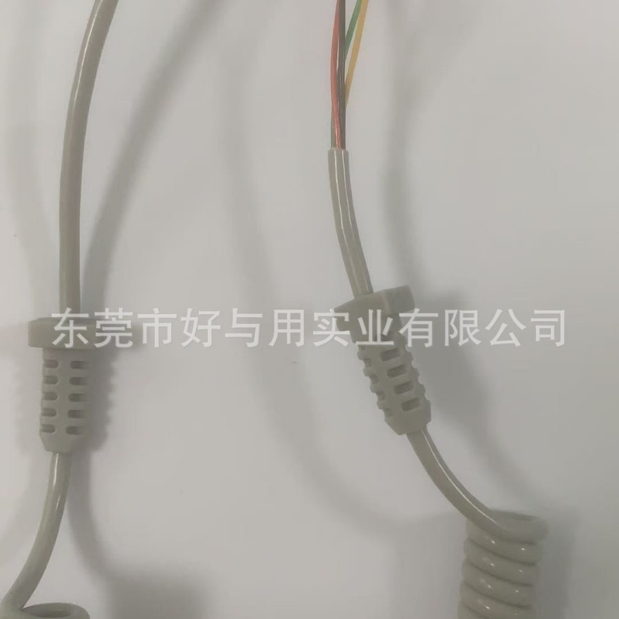 Source Factory Produces Spring Telephone Line Retractable Doorbell Connection Line Environmentally Friendly 4-Core Copper Core Communication Stretch Line