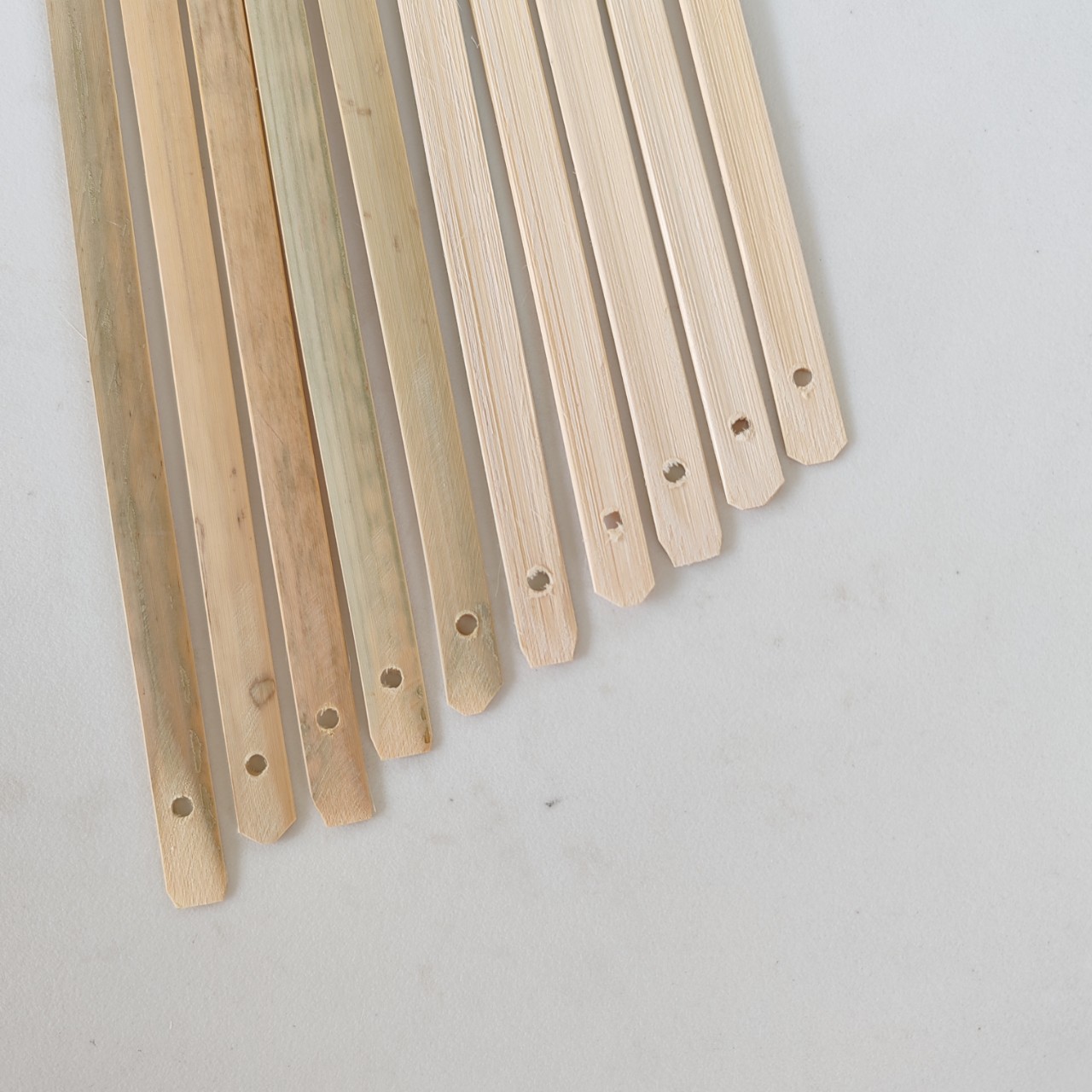 Handmade bamboo fan handle fan bone bamboo fan diy material package auxiliary material Chinese style art group fan bamboo handle