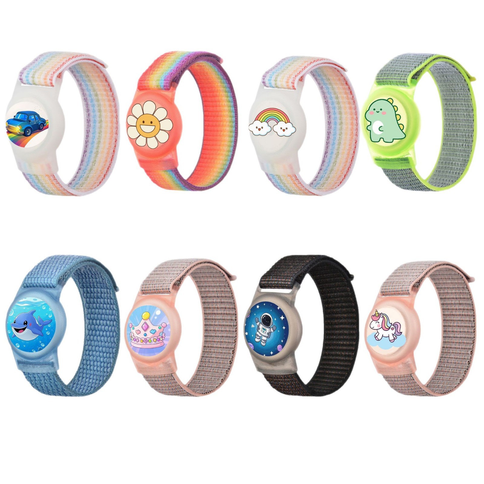 Suitable for Apple Tracker Protective Case Anti-Lost Device Cartoon Nylon Protective Case Locator Airtag2 Protective Case