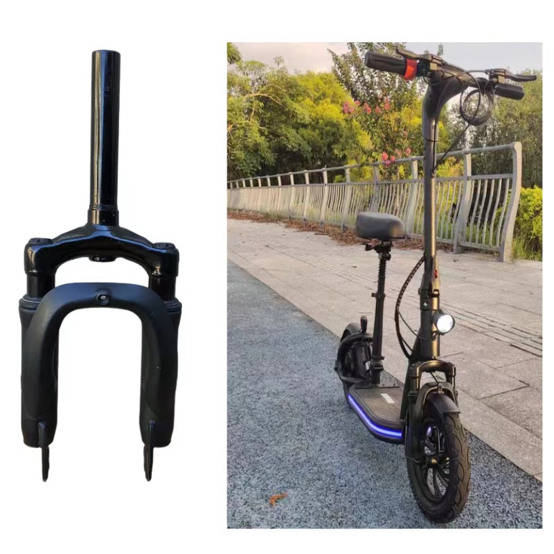Customized Shock-Absorbing Front Fork 8-Inch 10inch 12inch Spring Iron Folding Lithium Battery Bike Front Wheel Bracket Electric