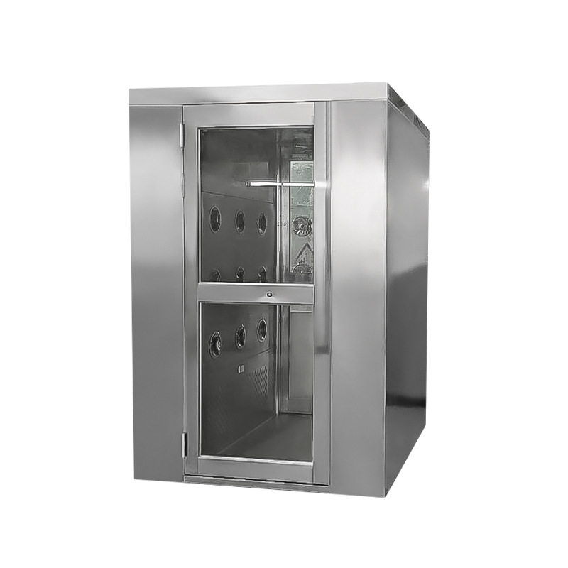Air Shower Room Suzhou Manufacturer Stainless Steel Double Blowing Intelligent Induction Air Shower Door Purification Workshop Matching Air Shower Room