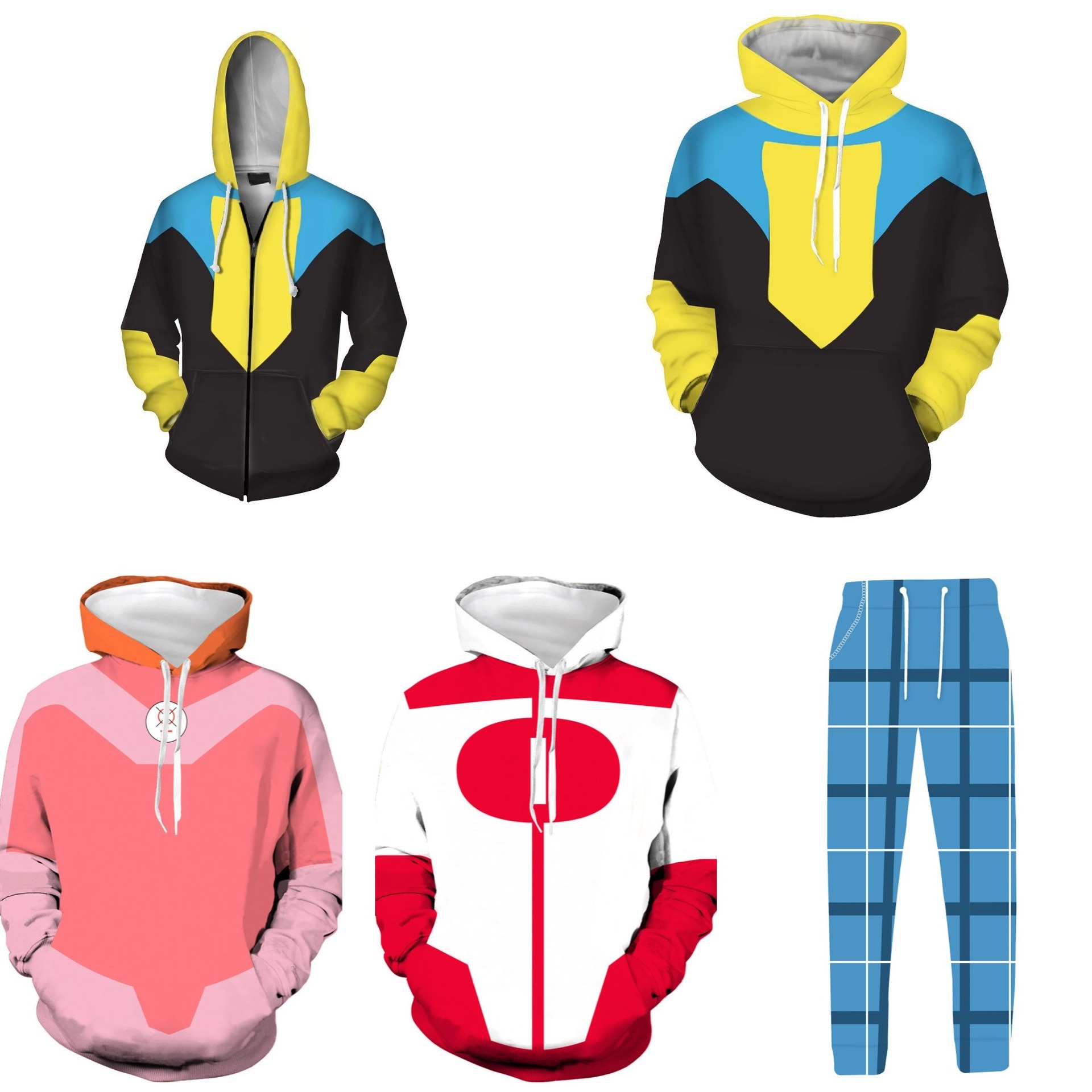 2025 экспорт новый Непобедимый мальчик аниме 3D печатная повседневная рубашка костюм свитер на молнии