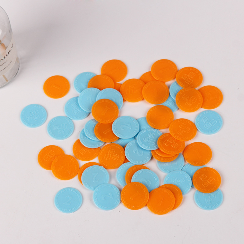 Color Plastic Counting Round 25 30 37mm Counting Pieces Primary School Children's Mathematics Cognitive Teaching Aids Counting Coins