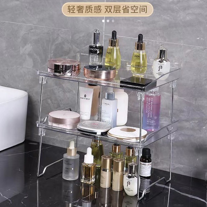 Складной стеллаж для хранения, прозрачный стеллаж для косметики, стеллаж для кухни