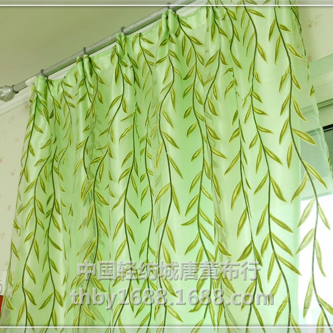 Living Room Bedroom Bay Window Translucent Window Curtain Glass Gauze Spring and Summer Curtain Finished Product Wholesale Amazon Cross-Border Foreign Trade
