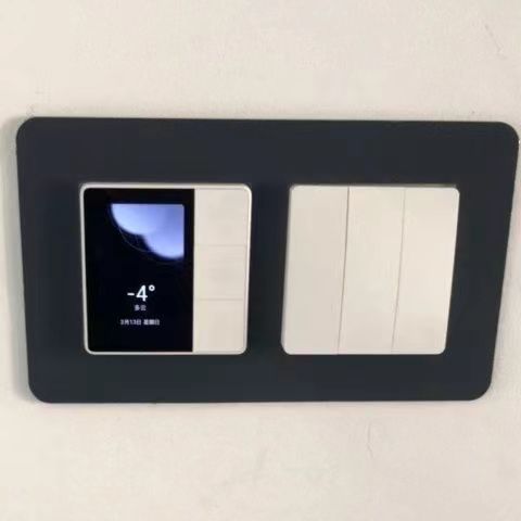 Modern Simple Switch Wall Sticker Protective Cover Socket Cover Solid Color Can Be Customized to Open Tiles