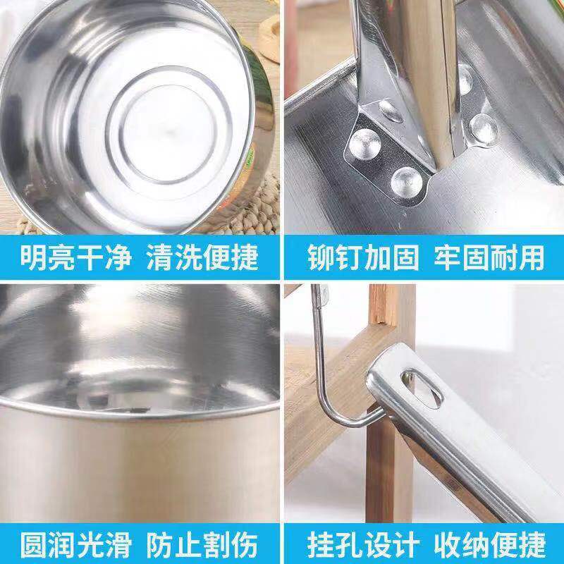 Stainless Steel Water Ladle, Thickened and Deepened, Stainless Steel Long-Handled and Short-Handled Soup Ladle, Water Scoop, Household Soup Pot