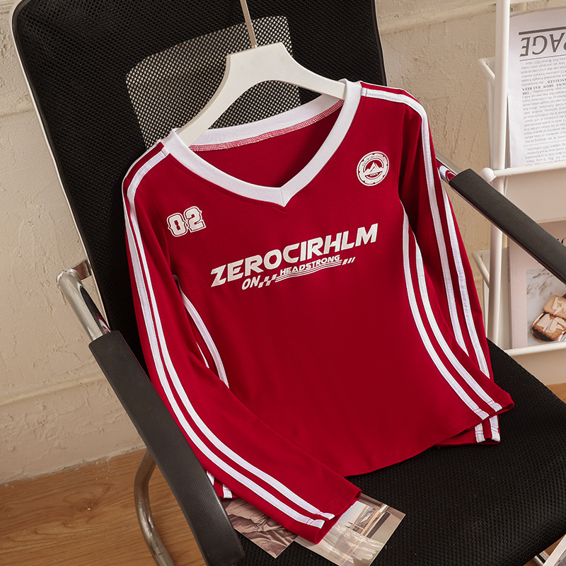 Women's V-neck Pull-in Short-sleeved Square Dance New Style Women's Short-sleeved Top Thread Cotton Breathable Fashionable Dancing Clothes