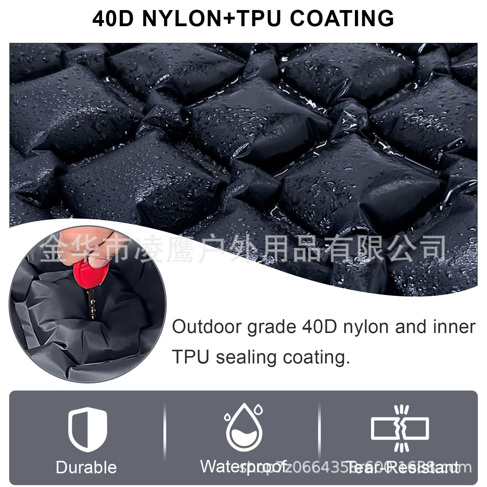 Outdoor Inflatable Mat, Lightweight and Portable Outdoor Camping Foot-Operated Moisture-Proof Double Sleeping Mat, Lunch Break Car Inflatable Mattress