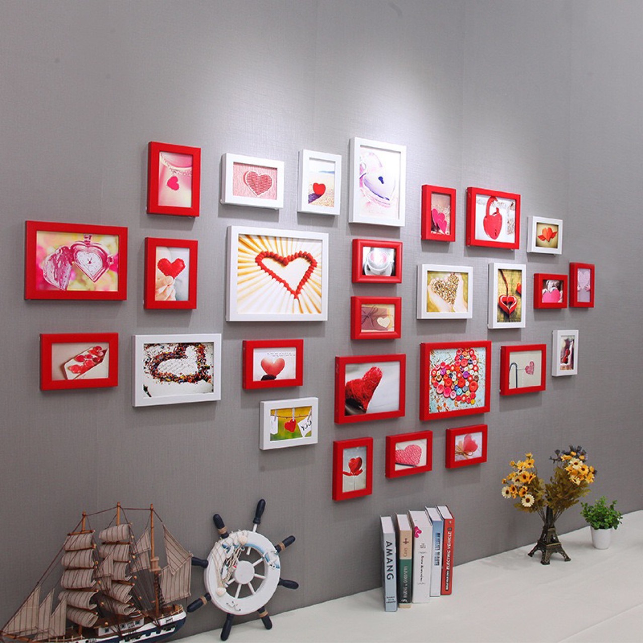 27-Frame Photo Wall Hanging Picture Simple Modern Photo Wall Decoration Restaurant Bedroom Wall Creative Photo Frame Wall
