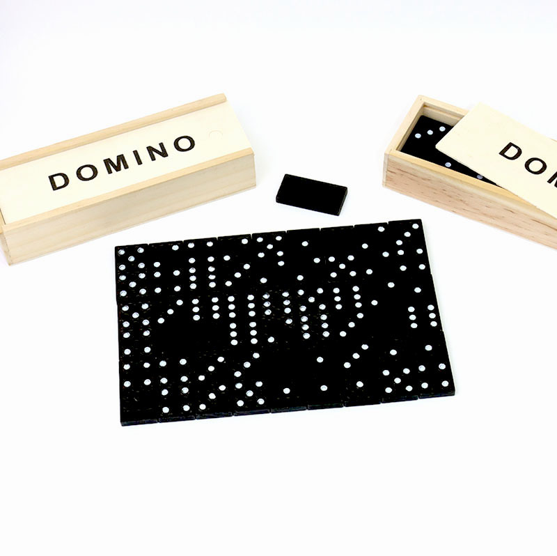 Foreign trade explosions dominoes high standard 28 black dominoes wooden board games teaching aids DOMINO