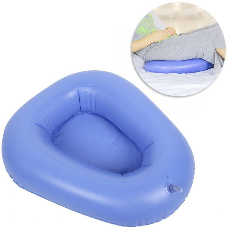 Inflatable Bedpan Portable Household Bedrest Care Anti-bedsore Toilet Easy to Clean
