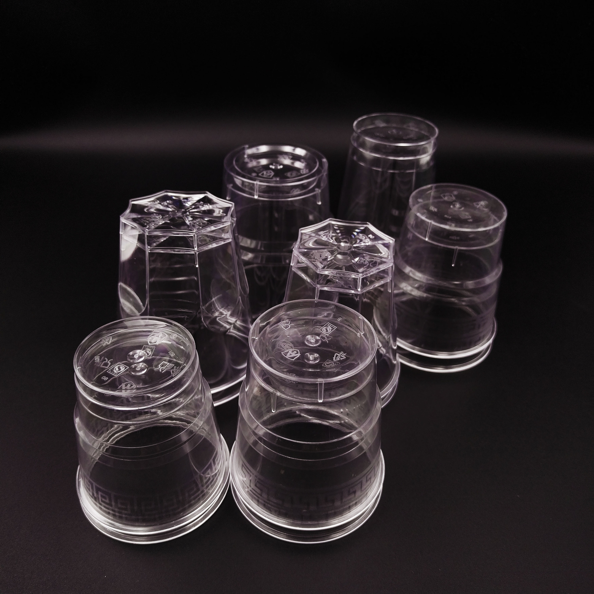 New disposable manufacturers wholesale aviation crystal cup thickened hard food grade commercial household restaurant hard cup