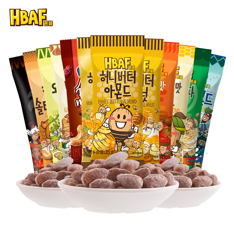 South Korea Imported Bafeng Tom Farm Honey Butter Almonds Almond Cashew Nuts Snacks Wholesale