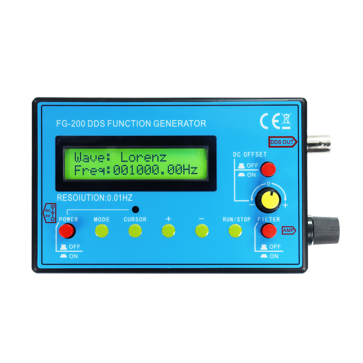 FG-200DDS signal generators 0.01HZ-500KH7.83Function Signal Generator