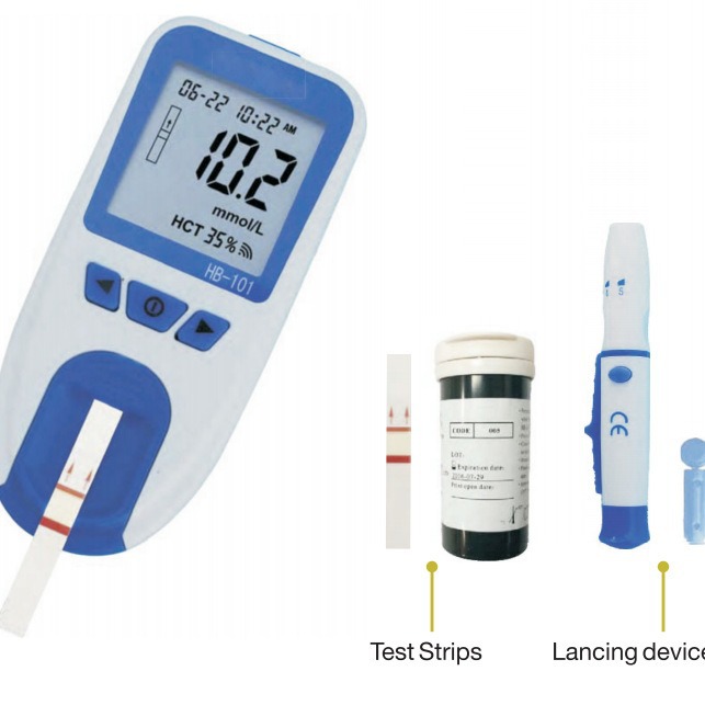 Factory hemoglobin detector to measure household suit containing 25 hemoglobin test paper English suit
