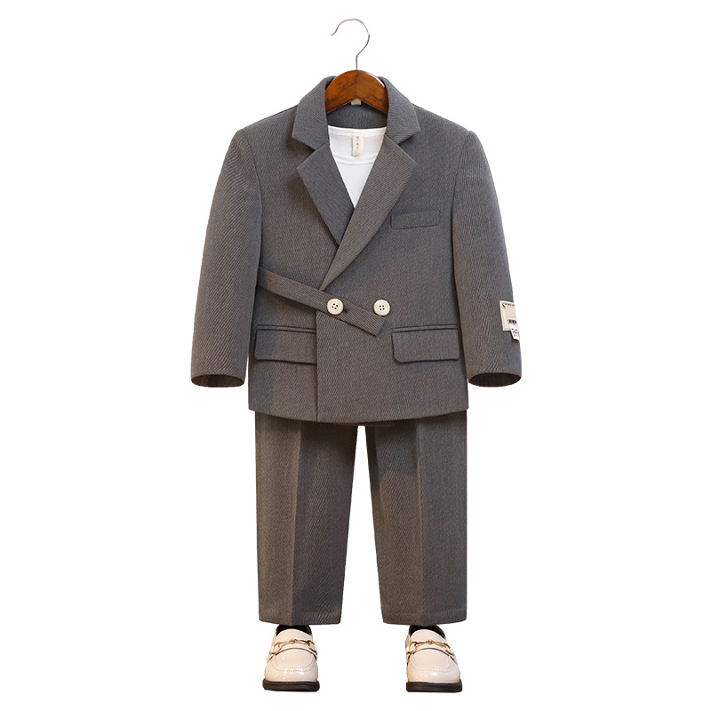 Boy's handsome suit children's design casual small suit Western style coat flower girl photography catwalk performance dress