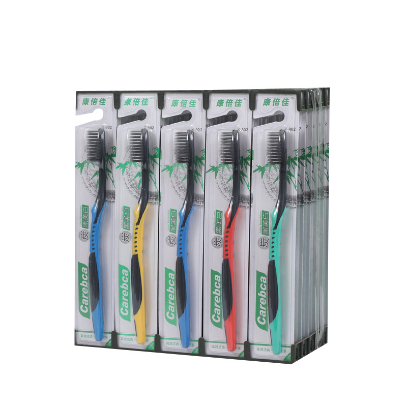 Manufacturers wholesalers super department store bamboo charcoal high density colorful adult soft bristle toothbrush family