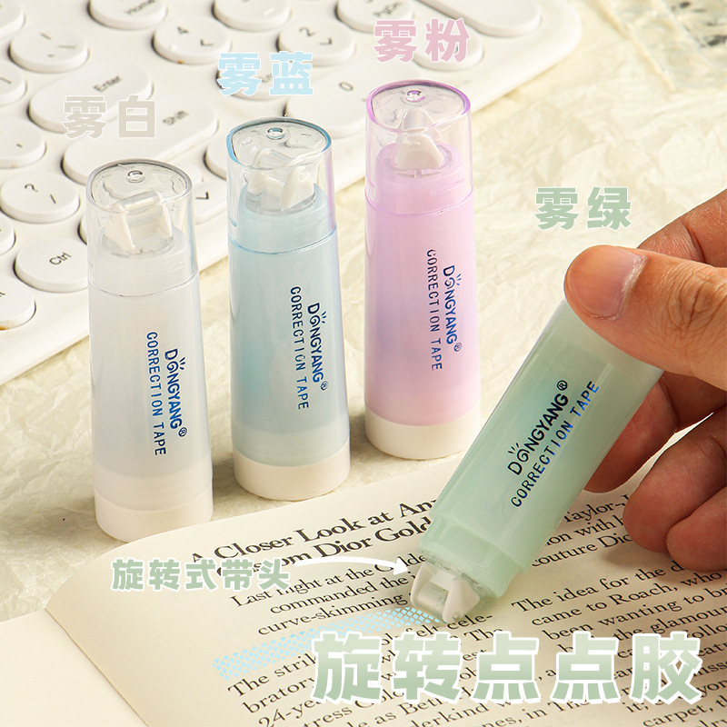 360 ° Rotating Dot Dispensing Large Capacity Replaceable Core Handbook Student Double-Sided Tape High Viscosity Manual Dispensing Pen