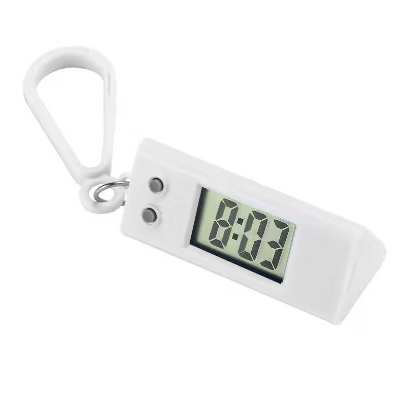 Factory Simple Desktop Silent Clock Student Mini Keychain Small Clock Portable Cartoon Triangle Electronic Clock