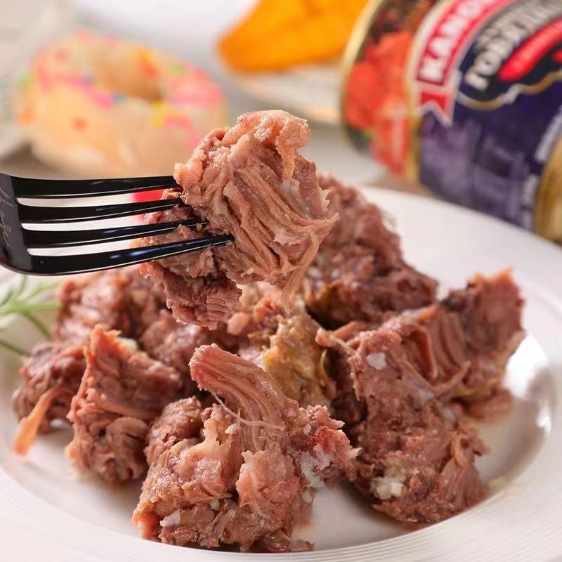 Imported Canned Belarusian Canonaada Beef, Classic Original Flavor, Ready-To-Eat Large Meat, Starch-Free Snacks