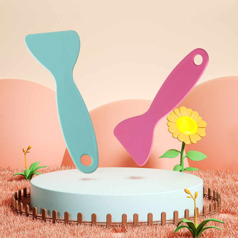 Plastic Scraper 6cm-12cm Colorfulful Small Yellow Shovel Film Car Beauty Scraper Hand Account Guka Sticker Tool