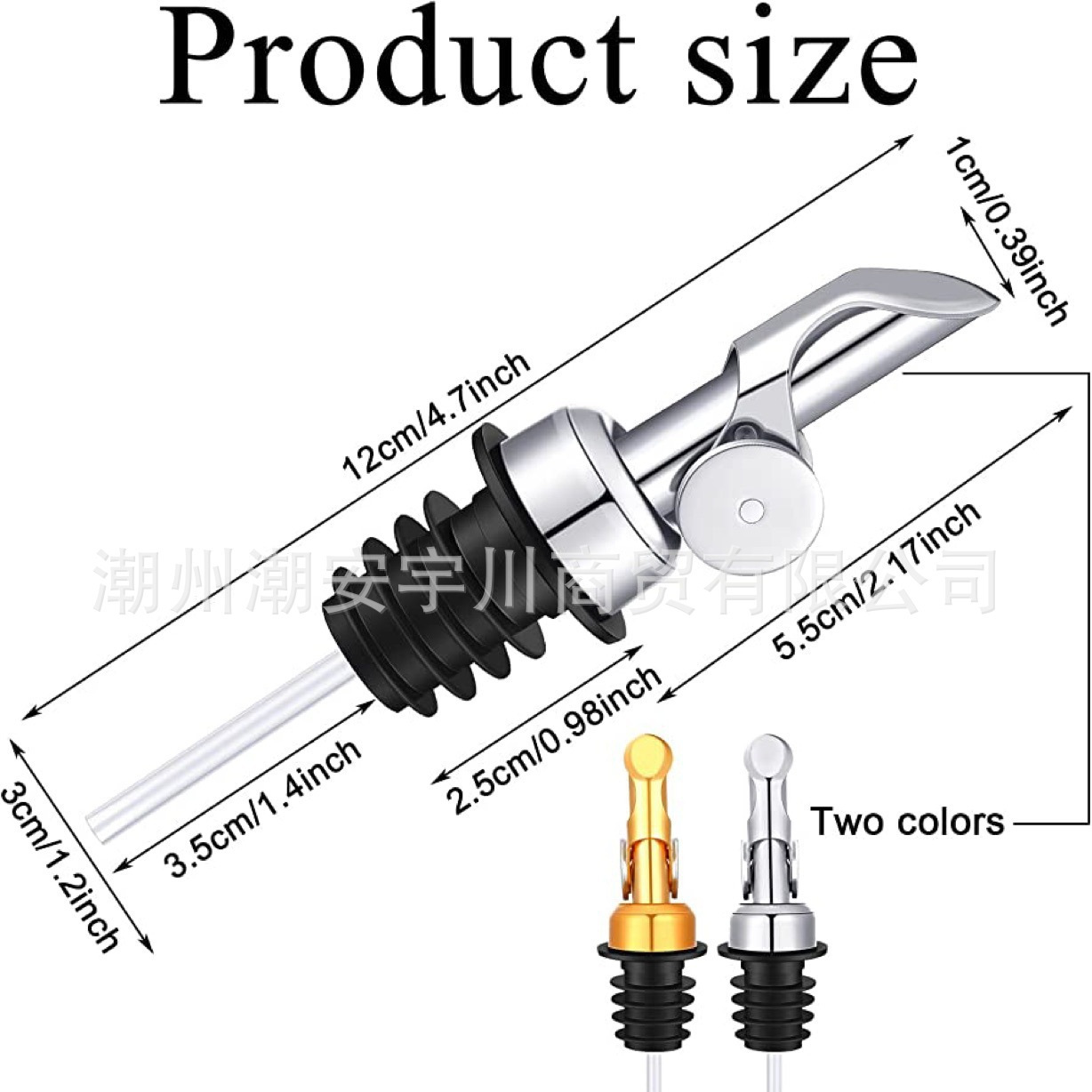 Cross-border stainless steel automatic opening and closing cap oil nozzle stopper olive oil stopper kitchen cocktail pourer wholesale