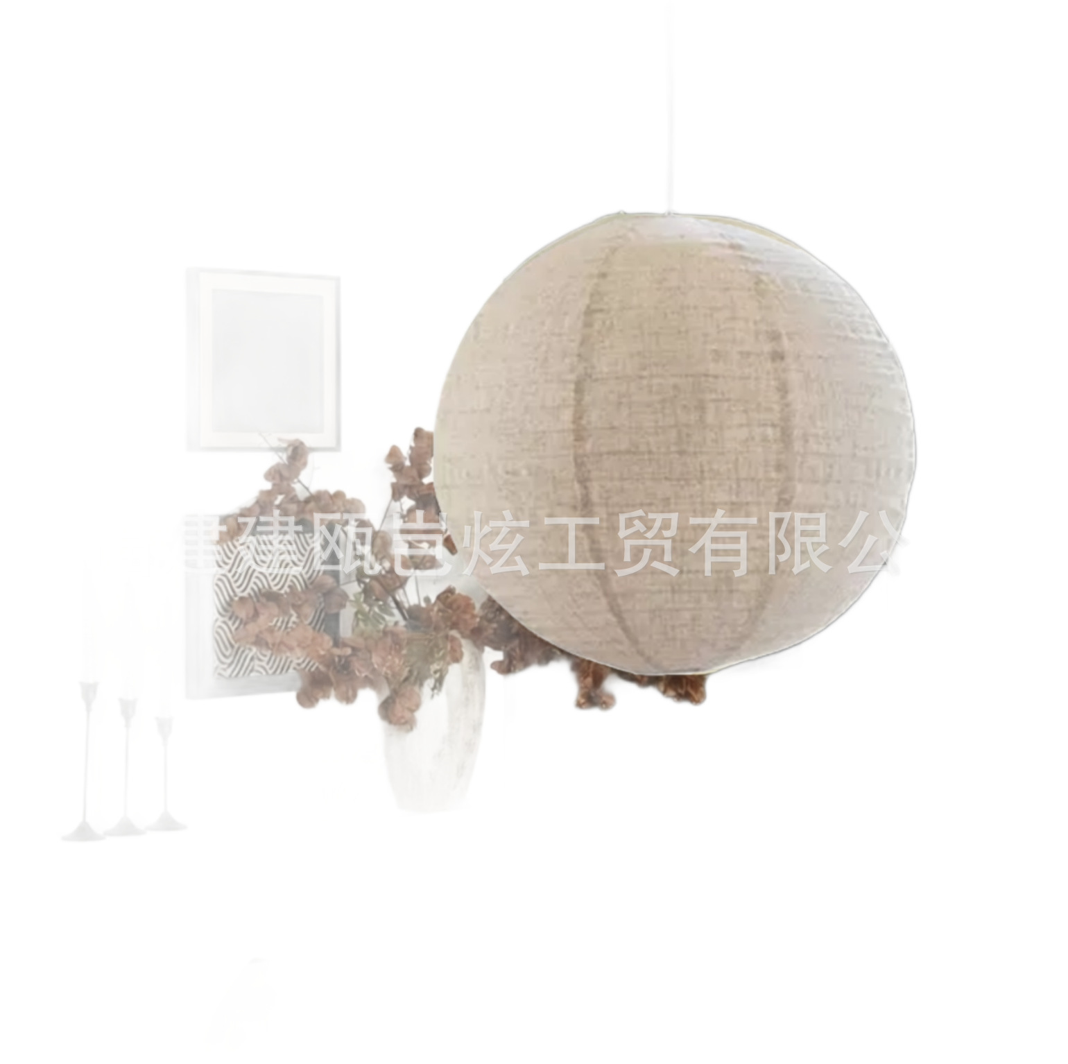 Wabi-Sabi Style Cotton and Linen Restaurant Chandelier Japanese Simple Designer Decorative Art White Foldable Cloth Lamp Home