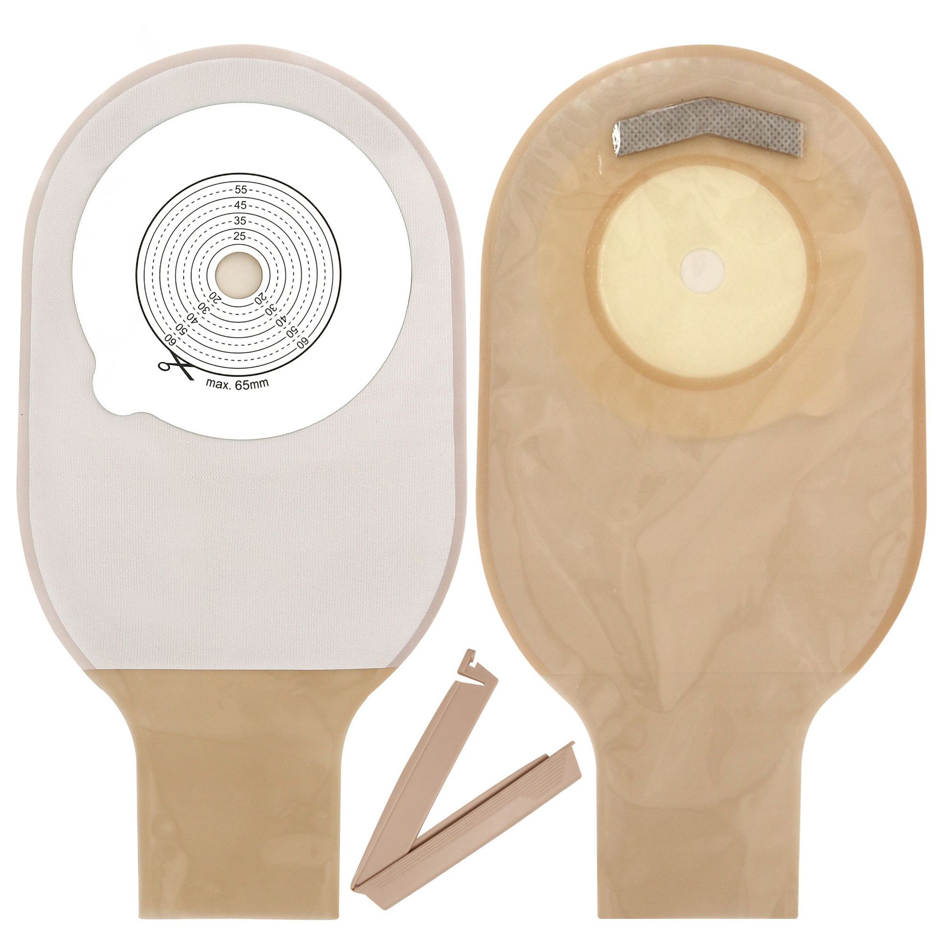 Miaoqiling One-Piece Ostomy Bag for Anorectal and Rectal Cancer Diversion, Adhesive Disposable 1106