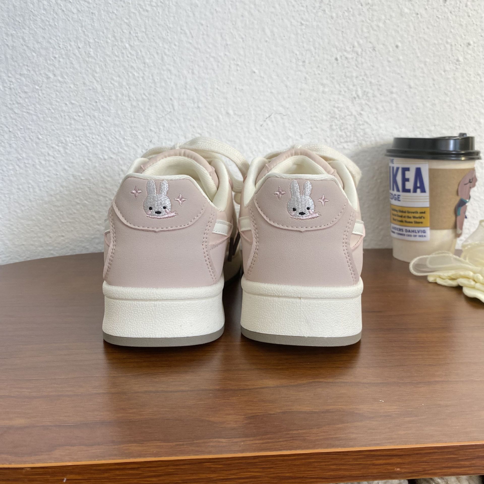 Korean Style Thick-Soled White Shoes Autum Slimming Look Color-Blocked Round-Toe Soft-Soled Bread Shoes 2025 Versatile Casual Shoes N2323