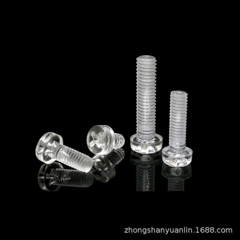 Transparent Plastic Screws Cross Flat Round Head Pc Acrylic Insulating Screws Fine Lighting Plastic Nut M3M4M5M6