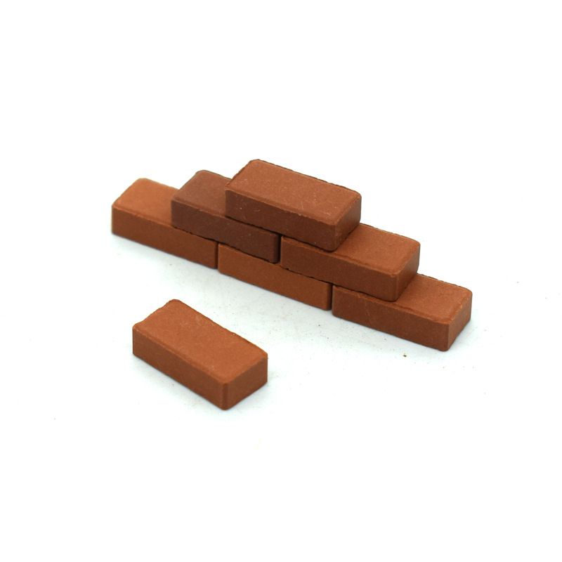 1:35 Brick Model Red Brick Green Brick Miniature Scene Construction Teaching Props Soldier Doll House Amazon Export