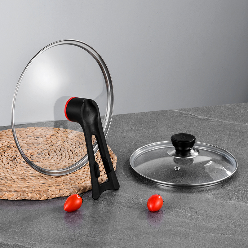 Factory Direct Supply G-shaped Tempered Glass Lid Wholesale Stainless Steel Round Household Soup Pot Wok Glass Lid Explosion-proof