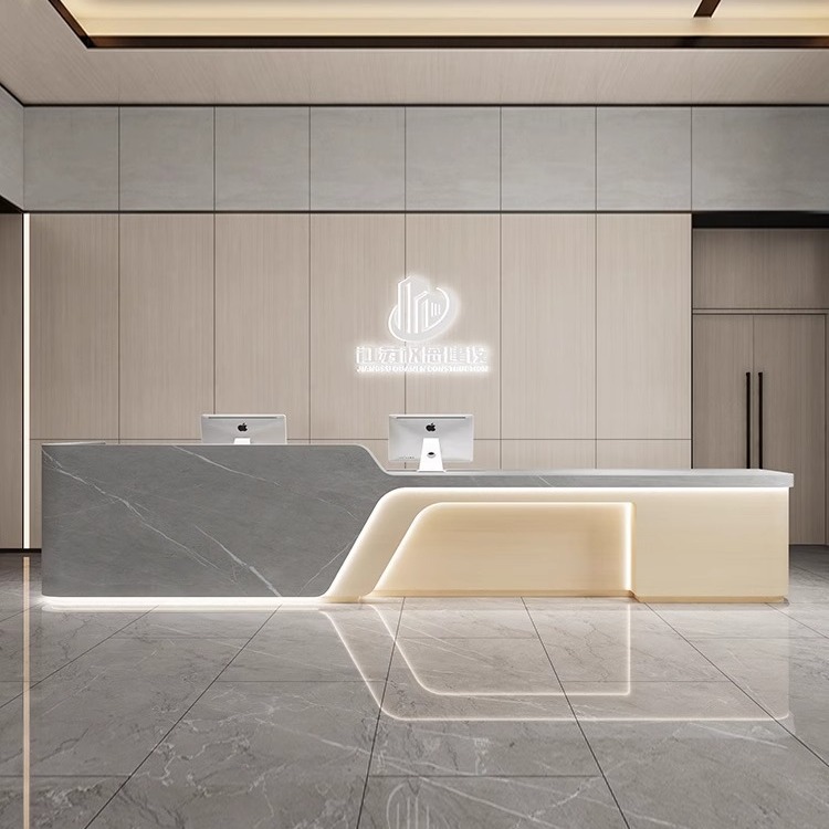 Hotel reception desk simple modern cashier counter Beauty Salon Bar training institution office desk counter