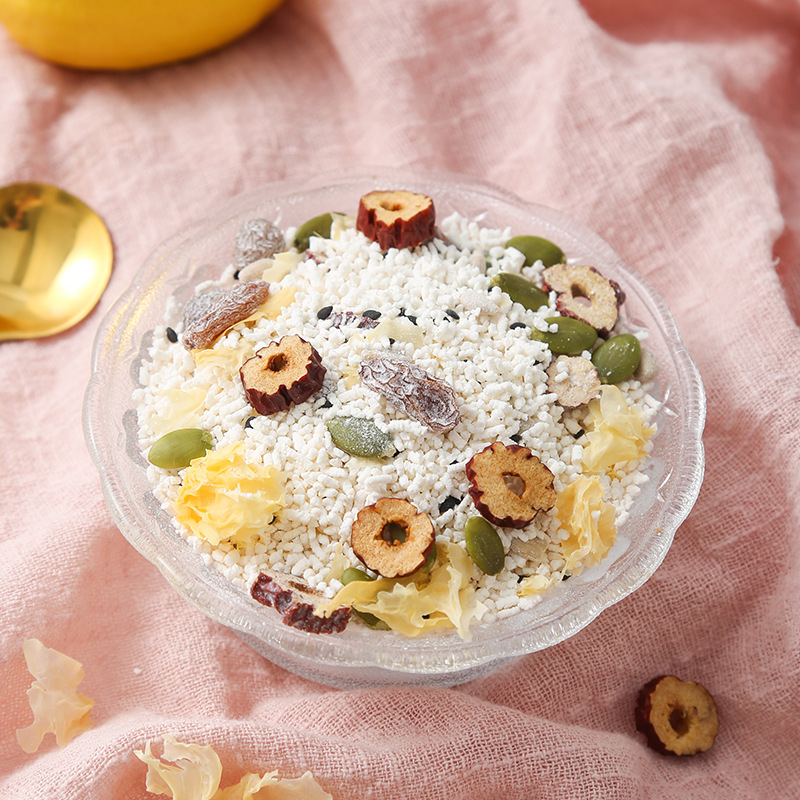 Bird's Nest nut silver ear soup lotus root starch soup nut fruit instant lotus root starch instant nutrition meal nut 500g