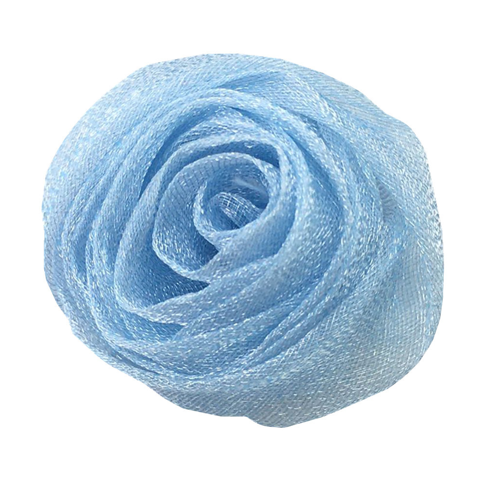 Organza 3.5cm Rose Rolled High-grade Snow Yarn Fabric Flower Expanded Brooch Clothing Shoes and Hats Accessories