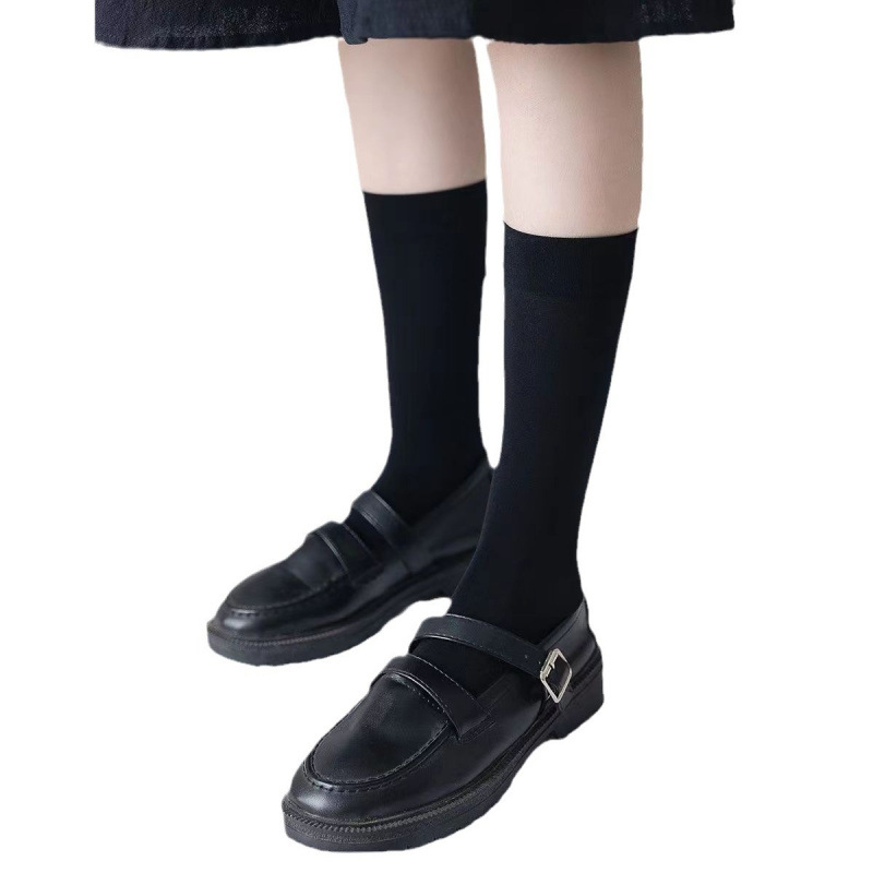 Jk Calf Socks Pressure Slimming Leg Socks Girly Style Thin Over-The-Knee Socks Cute Long Stockings Uniform Half-High Stockings Beautiful Legs