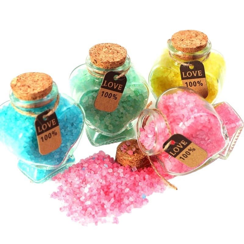 Cross-Border In-Stock Bathtub Bath Crystal Sea Salt 110g Essential Oil Bath Salt Granules Bottled Bath Factory Direct Sales