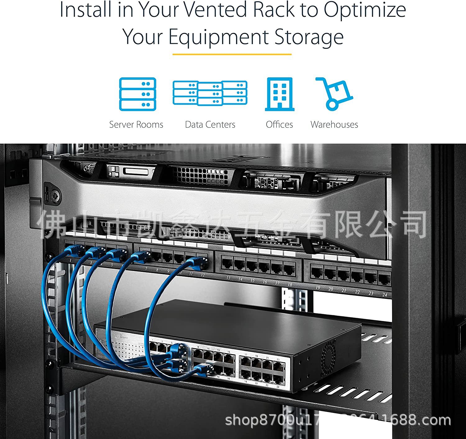 Cross-border hot sale 1U server cabinet rack metal ventilation cooling rack cantilever tray rack factory direct sales